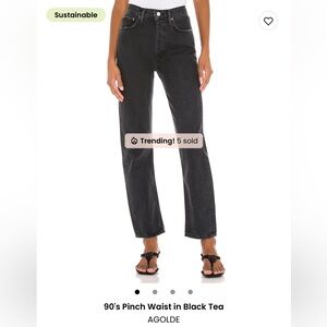 AGOLDE 90s Pinch Waist in Black Tea | Size 26